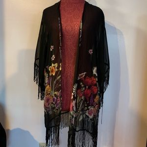 Angie L floral kimono